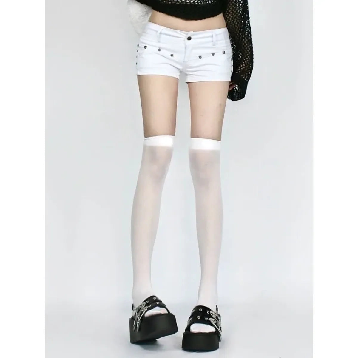 Gothic Y2K Denim Shorts – High Waist Harajuku Emo Style - Shorts - Shorts - 6