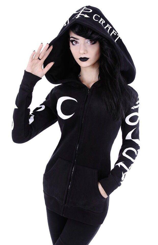 Women’s Gothic Zipper Hoodie - Black / XXXL - Women’s Clothing & Accessories - Shirts & Tops - 15 - 2024