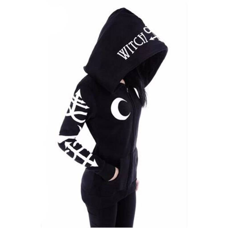 Women’s Gothic Zipper Hoodie - Women’s Clothing & Accessories - Shirts & Tops - 4 - 2024