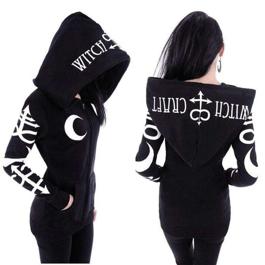 Women’s Gothic Zipper Hoodie - Women’s Clothing & Accessories - 7