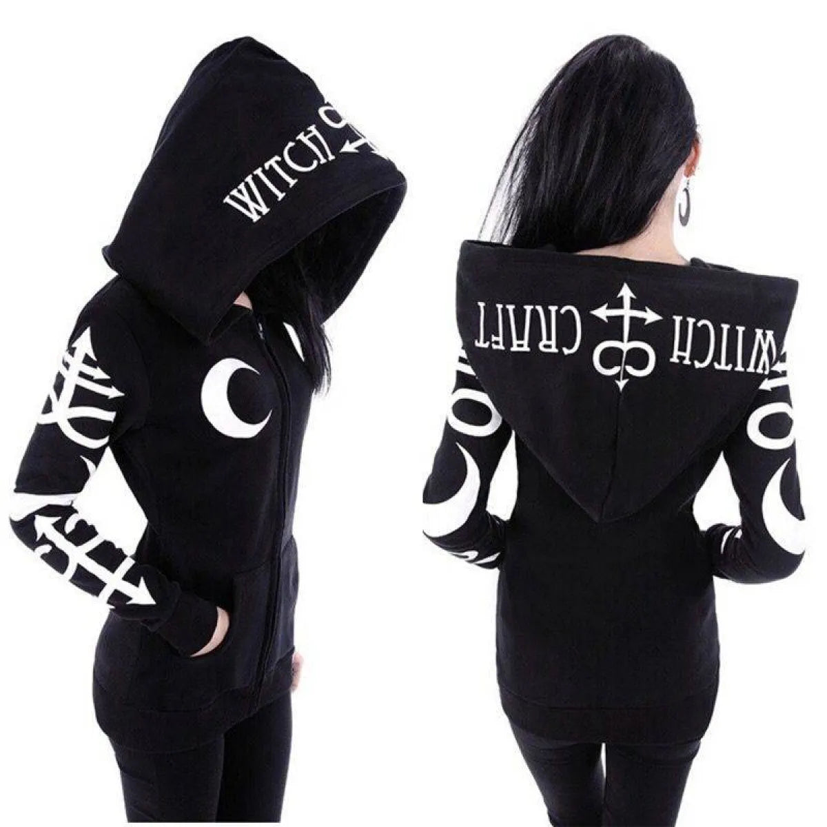 Women’s Gothic Zipper Hoodie - Women’s Clothing & Accessories - 7