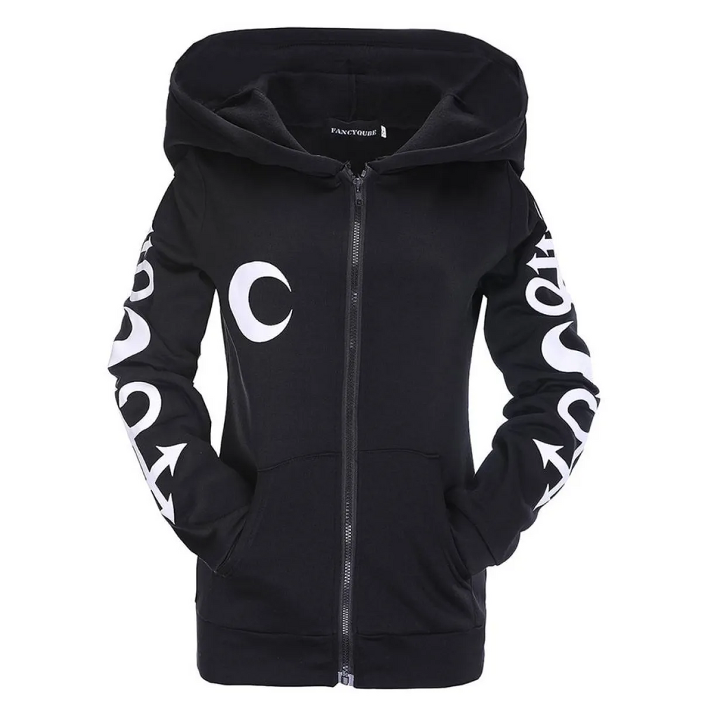 Women’s Gothic Zipper Hoodie - Women’s Clothing & Accessories - 8