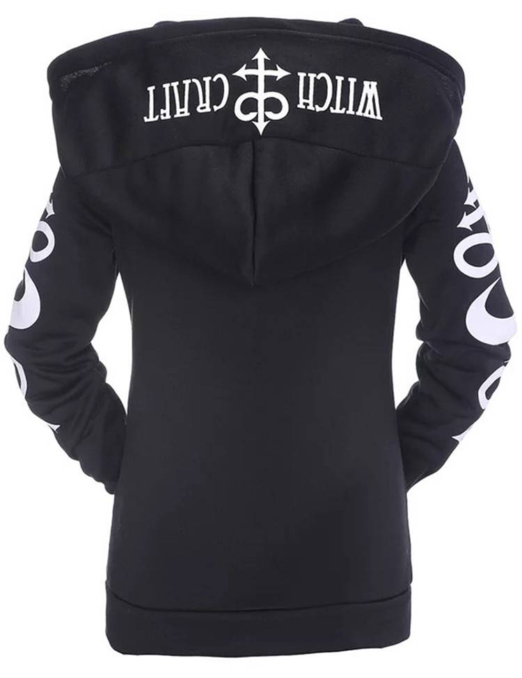 Women’s Gothic Zipper Hoodie - Women’s Clothing & Accessories - Shirts & Tops - 9 - 2024