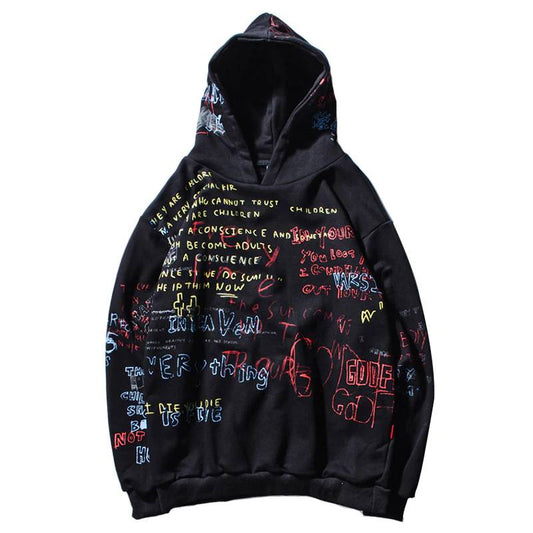 Hip Hop Graffiti Hoodie - Hoodies & Sweatshirts - Shirts & Tops - 1 - 2024