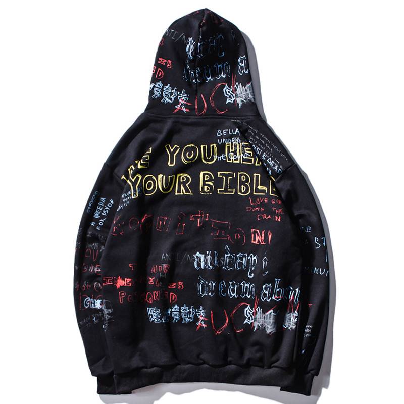 Hip Hop Graffiti Hoodie - Hoodies & Sweatshirts - Shirts & Tops - 3 - 2024