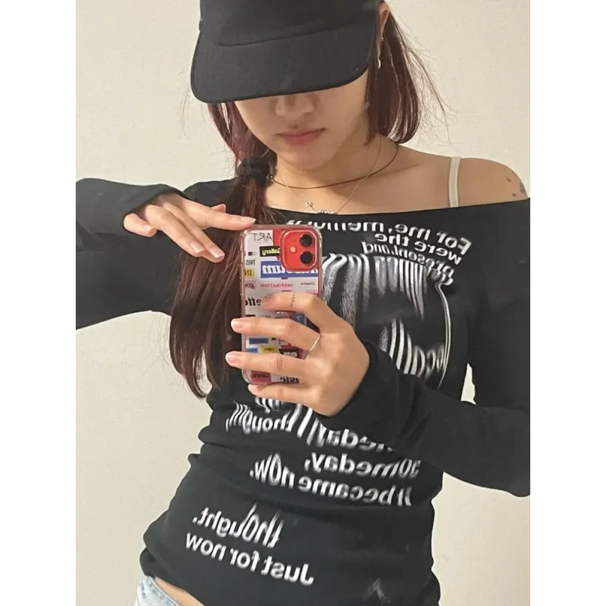 Graffiti Letter Print Crop Top: Y2K Aesthetic - Women’s Clothing & Accessories - 5