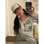 Graffiti Letter Print Crop Top: Y2K Aesthetic - Women’s Clothing & Accessories - 1