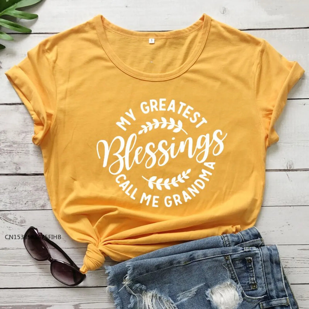 My Greatest Blessings Call Me Grandma T-Shirt - T-Shirts - 1