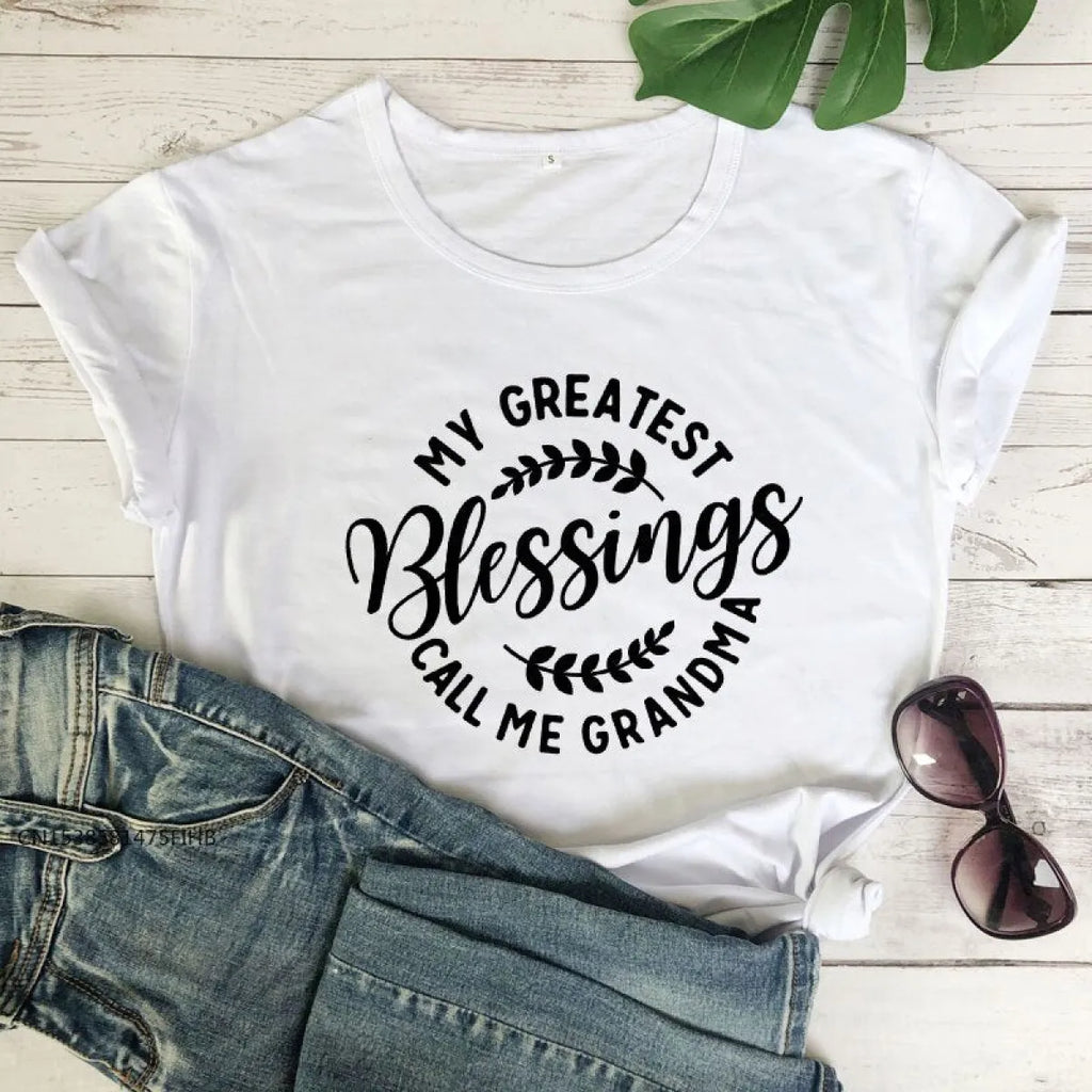 My Greatest Blessings Call Me Grandma T-Shirt - T-Shirts - 8