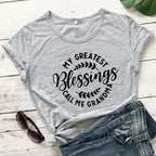 My Greatest Blessings Call Me Grandma T-Shirt - T-Shirts - 12