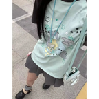 Graphic Print Casual T-Shirt - T-Shirts - Short - Round - Women T-shirts - 7