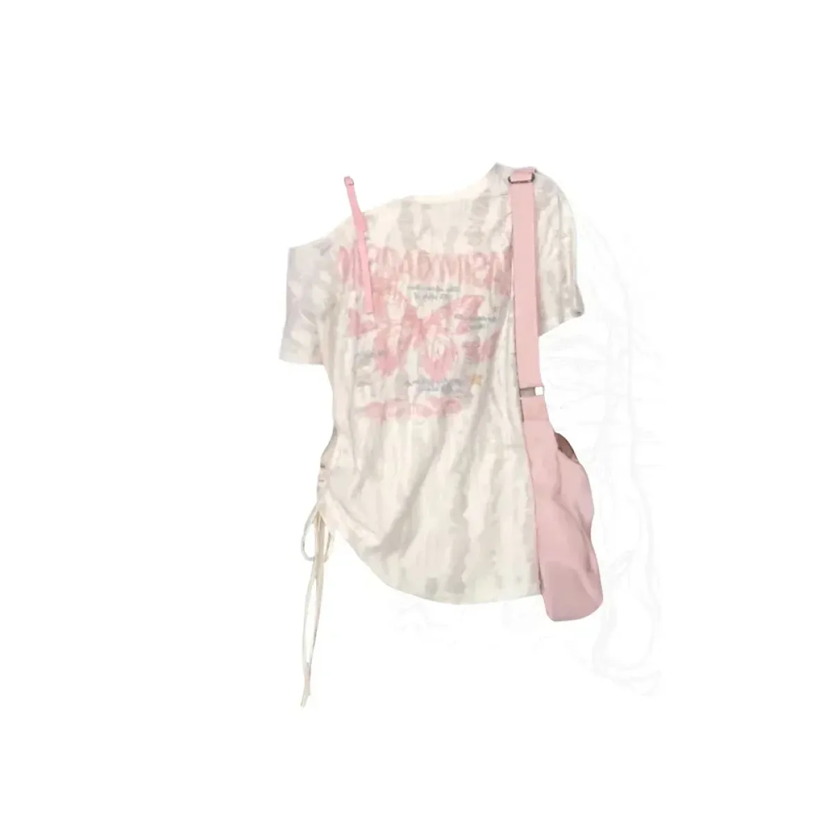 Graphic Print Y2K T-Shirt – Harajuku Vintage Aesthetic - T-Shirts - Short - Asymmetric - T-Shirts - 1