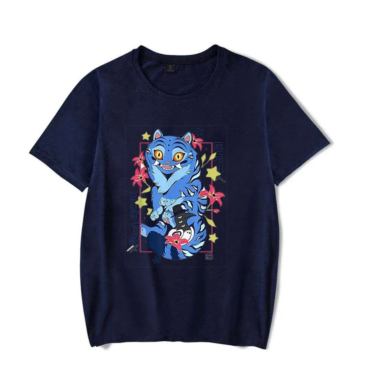 Kawaii Demon Hunter Tiger Graphic Tee - T-Shirts - T-Shirt - 10