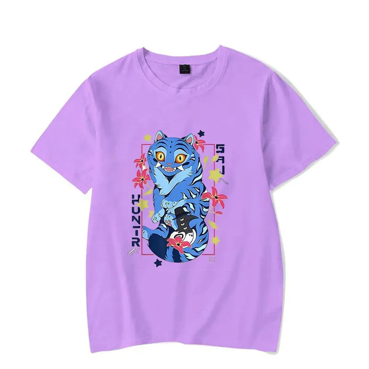 Kawaii Demon Hunter Tiger Graphic Tee - T-Shirts - T-Shirt - 4