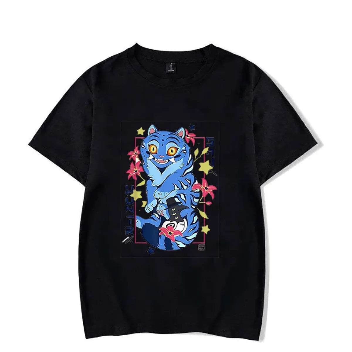 Kawaii Demon Hunter Tiger Graphic Tee - T-Shirts - T-Shirt - 5