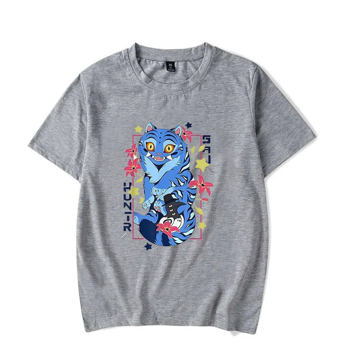 Kawaii Demon Hunter Tiger Graphic Tee - T-Shirts - T-Shirt - 6