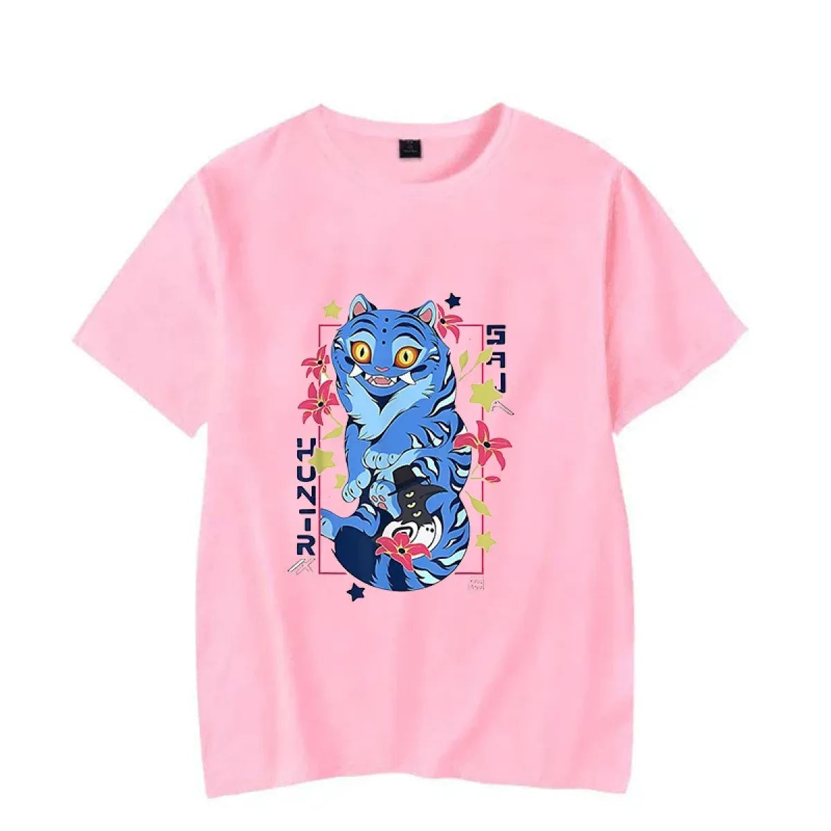 Kawaii Demon Hunter Tiger Graphic Tee - T-Shirts - T-Shirt - 7