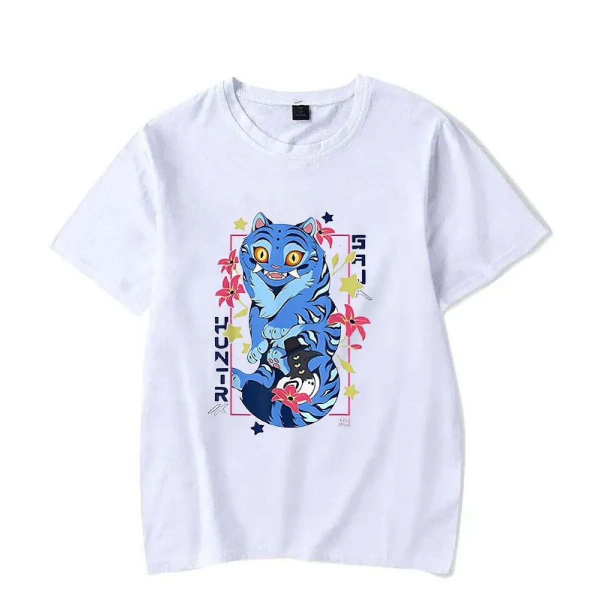 Kawaii Demon Hunter Tiger Graphic Tee - T-Shirts - T-Shirt - 9