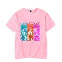 T-shirt K-Pop Demon Hunters Pour Fille - Manches Courtes, Col Rond - Taille 110 à 160 - 100% Polyester - Style Décontracté - 2