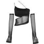 Grunge Cut Out Mesh Crop Top - Women’s Clothing & Accessories - 6