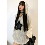 Grunge Star Print Distressed T-Shirt - T-Shirts - 6