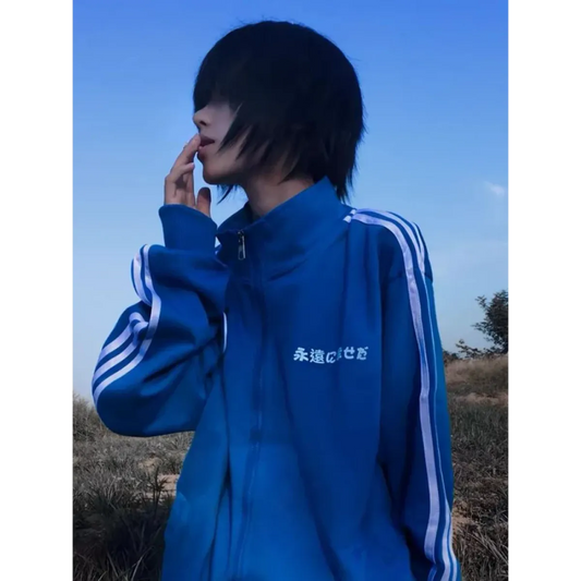 Grunge Streetwear Zipper Hoodie - Women’s Clothing & Accessories - Women’s Hoodies - 1