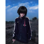 Grunge Streetwear Zipper Hoodie - Women’s Clothing & Accessories - Women’s Hoodies - 11