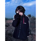 Grunge Streetwear Zipper Hoodie - Women’s Clothing & Accessories - Women’s Hoodies - 12