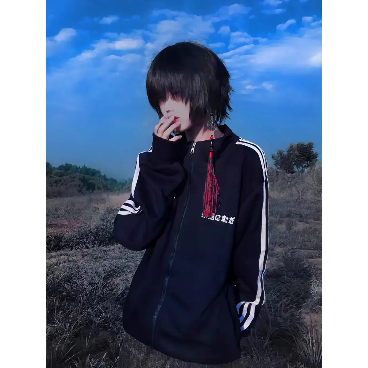 Grunge Streetwear Zipper Hoodie - Women’s Clothing & Accessories - Women’s Hoodies - 13