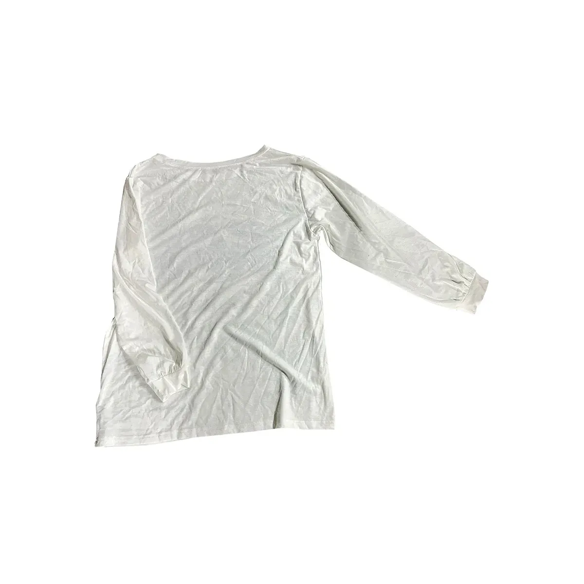 Skull Print Long Sleeve T-Shirt – Grunge Y2K Punk Pullover Top - T-Shirts - Long - Round - T-Shirts - 5