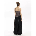 Asymmetrical Ruffle Tank Top – Grunge Y2K Punk Streetwear - Harajuku Style - Sleeveless - V-neck - Tank Tops - 4