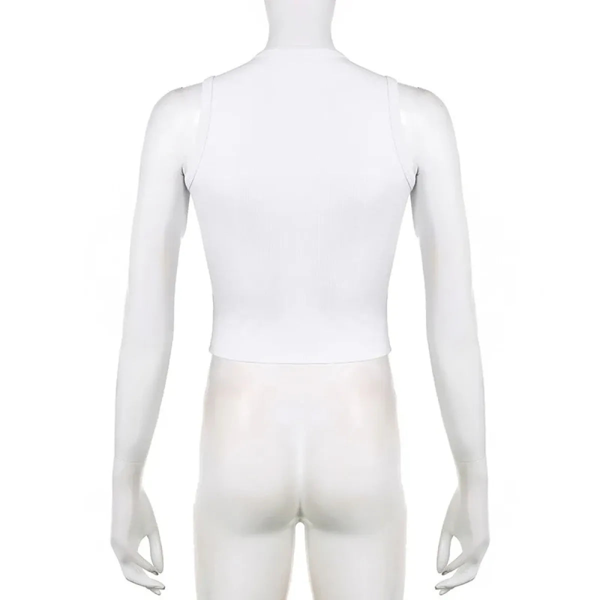 Guitar Print Tank Top - Ribbed Grunge Crop Top - Women’s Clothing & Accessories - 20