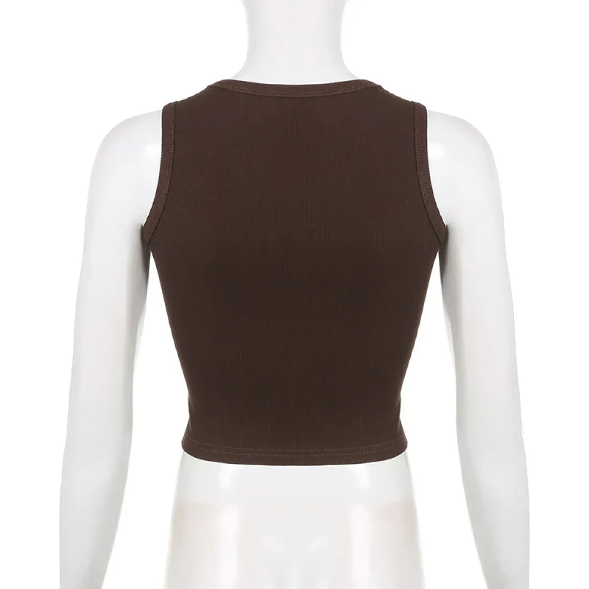 Guitar Print Tank Top - Ribbed Grunge Crop Top - Women’s Clothing & Accessories - 29