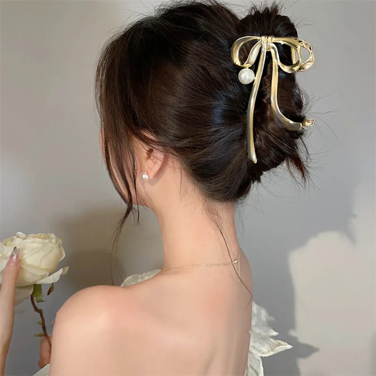 Harajuku Bow Pearl Hair Clip - Best Sellers - Hair Accessories - 3