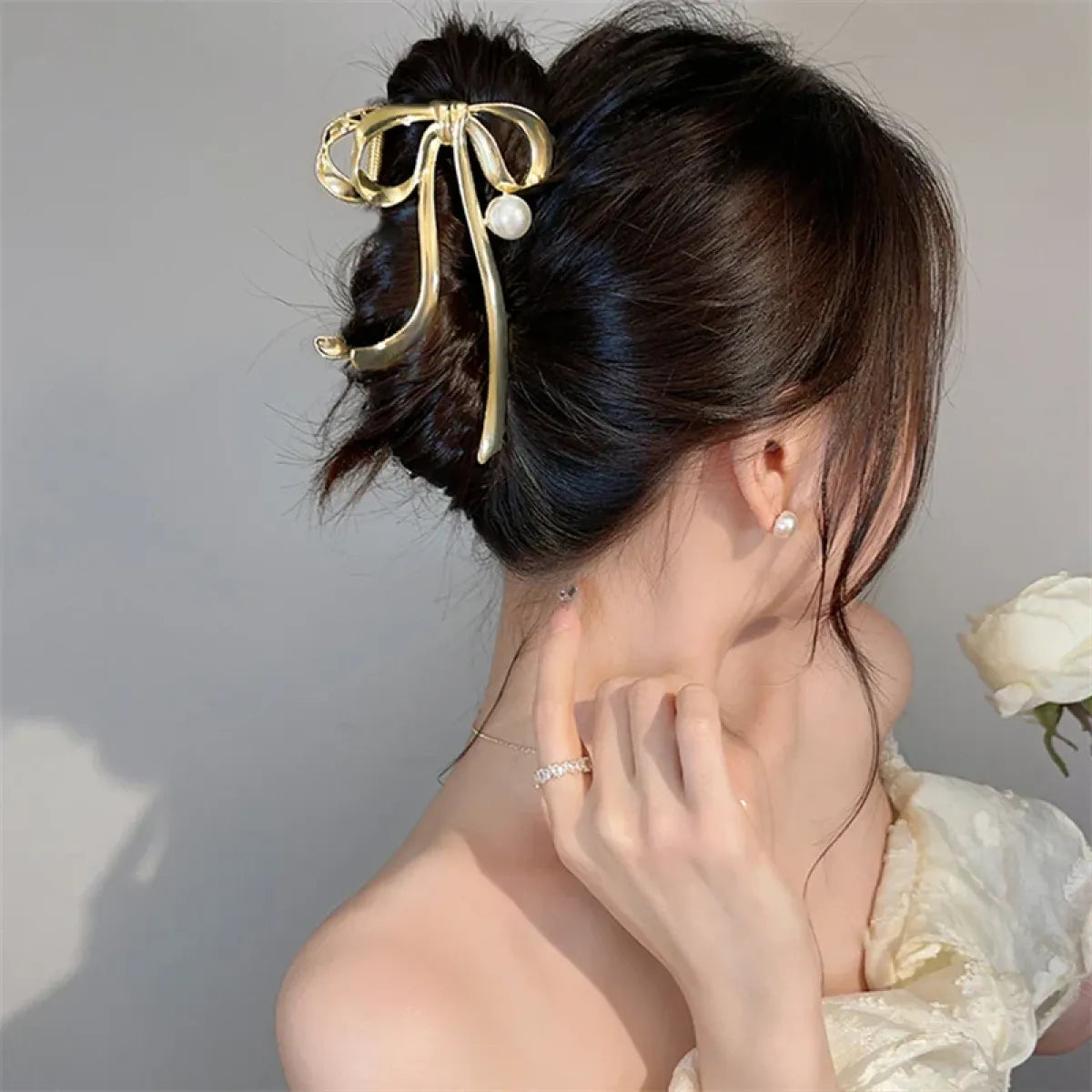Harajuku Bow Pearl Hair Clip - Best Sellers - Hair Accessories - 4
