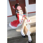 Hakurei Reimu Touhou Cosplay Costume Set with Wig - Dresses - Cosplay - 4