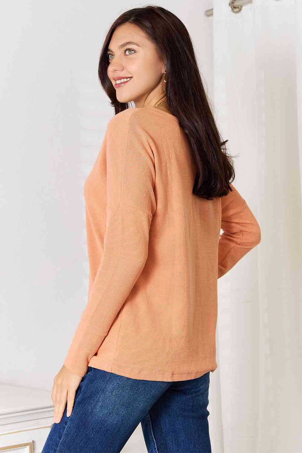 Half Button Long Sleeve Top - Tops - Shirts & Tops - 7 - 2024