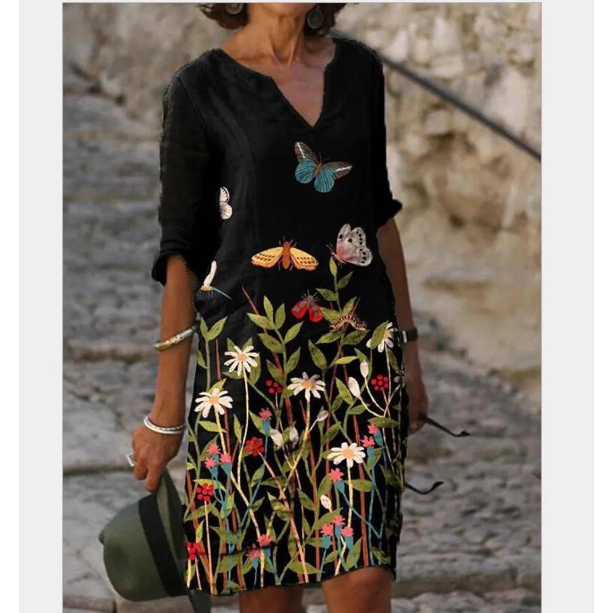 Half-Sleeved Summer Dress - All Dresses - 14