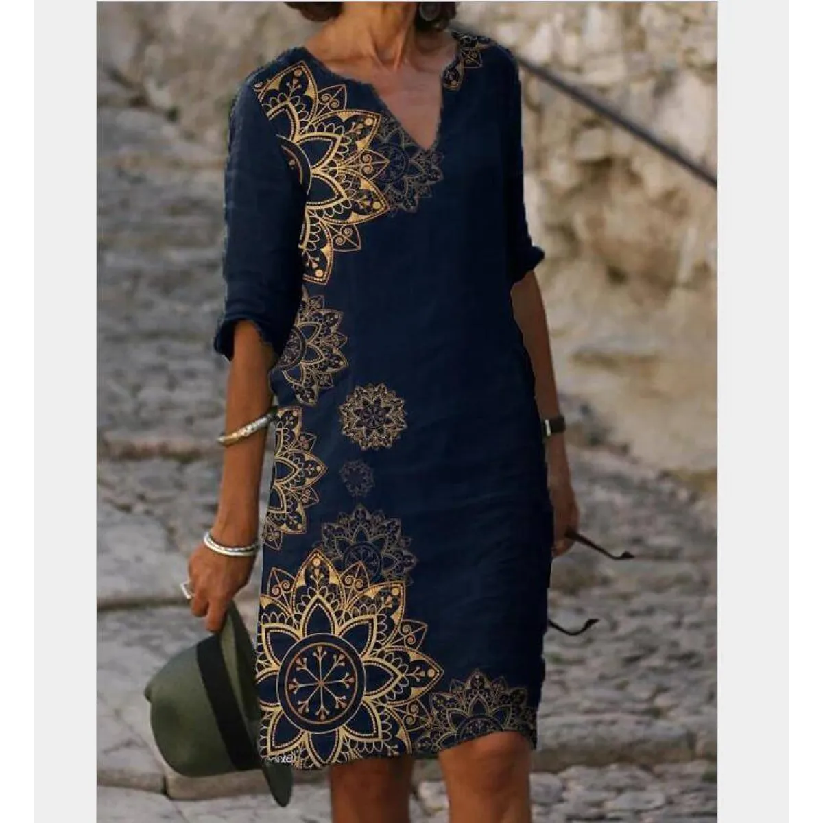 Half-Sleeved Summer Dress - All Dresses - 17