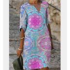 Half-Sleeved Summer Dress - All Dresses - 18