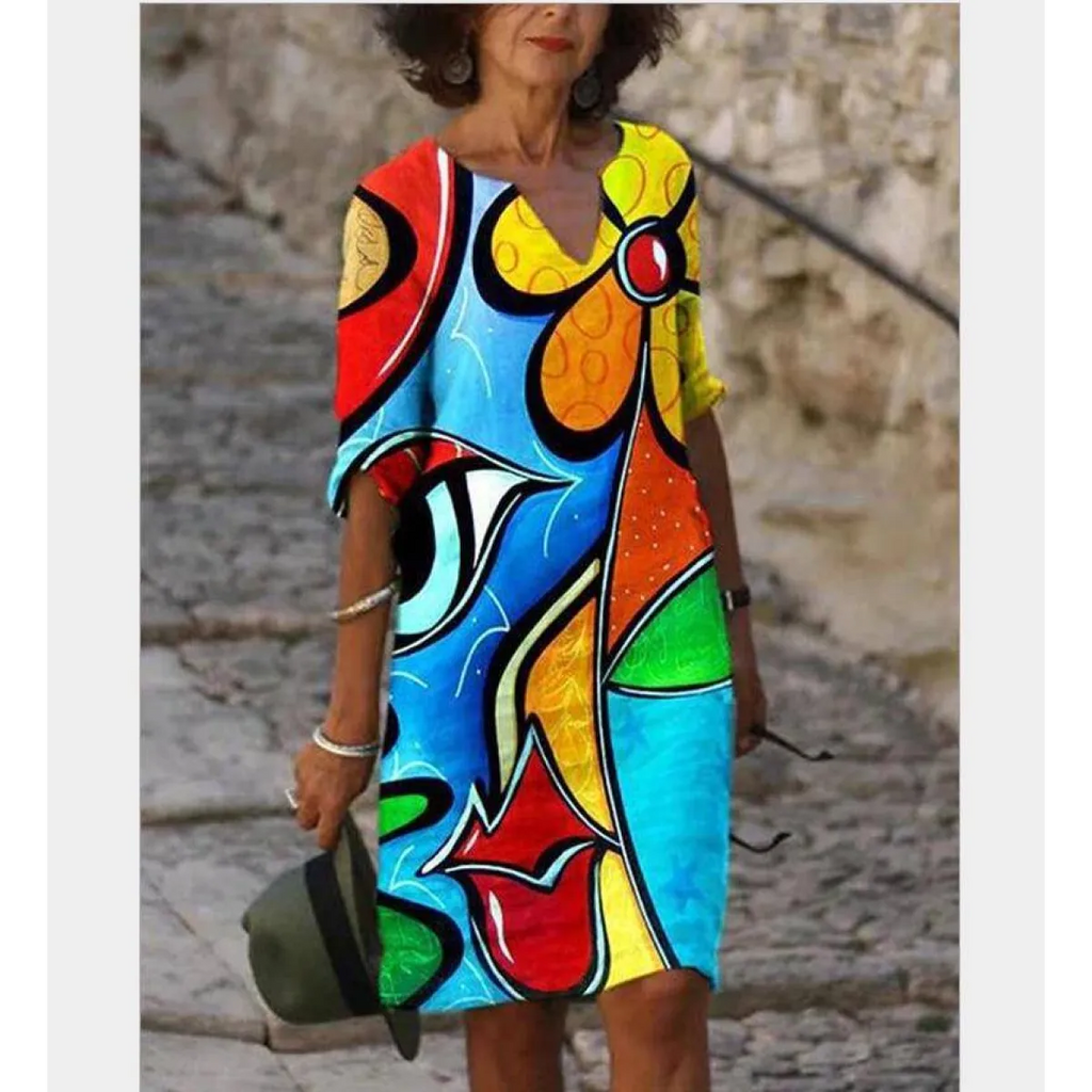 Half-Sleeved Summer Dress - All Dresses - 3