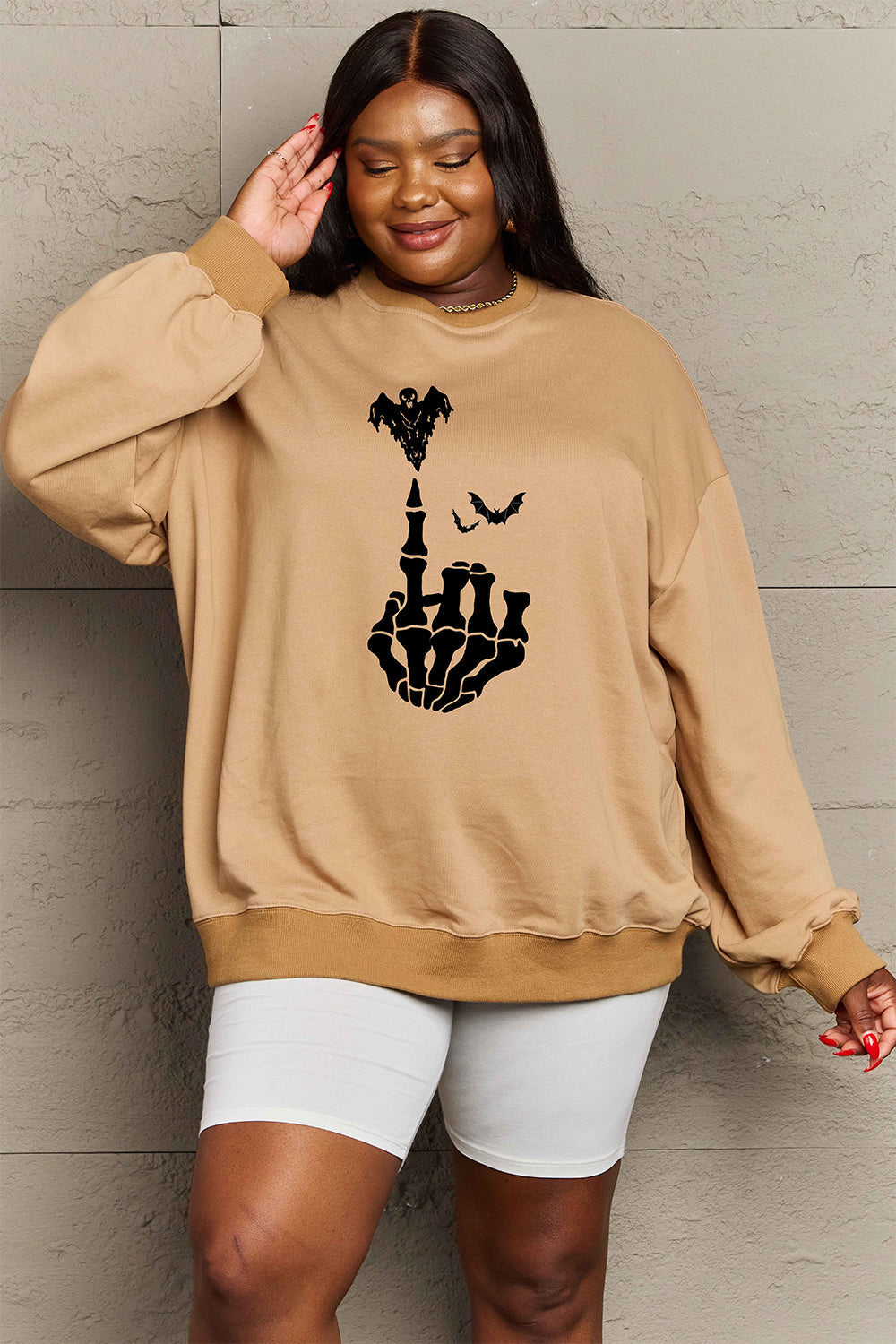 Full Size Halloween Element Graphic Sweatshirt - T-Shirts - Shirts & Tops - 5 - 2024