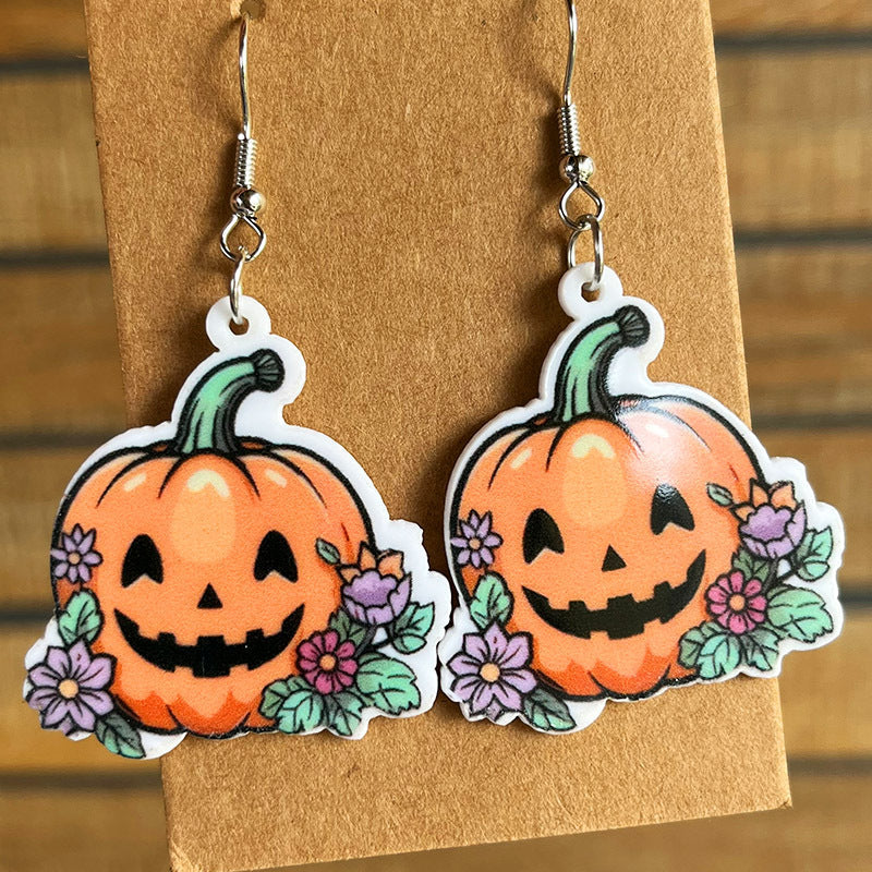 Halloween Theme Acrylic Dangle Earrings - Style A / One Size - Women’s Jewelry - Earrings - 6 - 2024