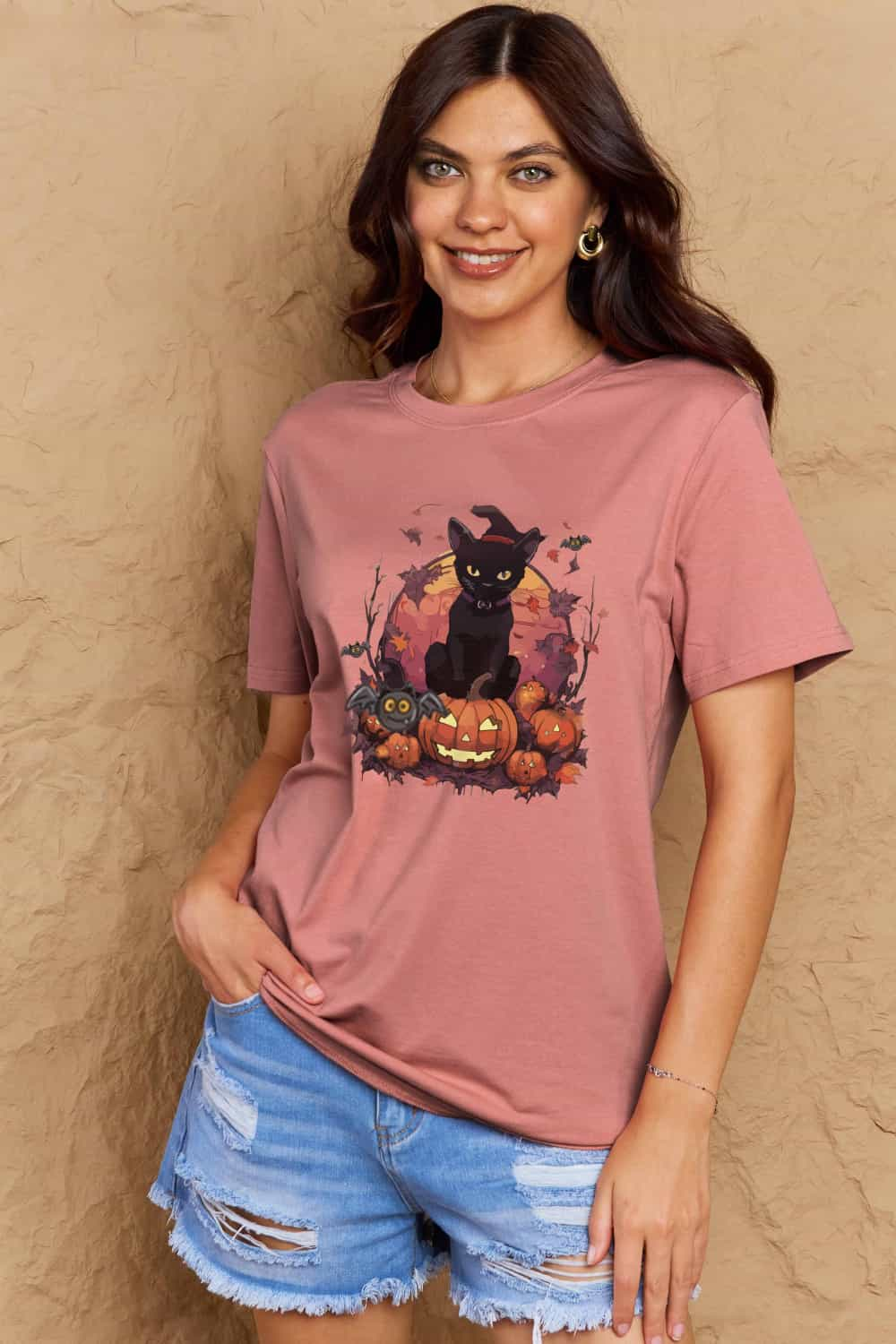 Full Size Halloween Theme Graphic T-Shirt - T-Shirts - Shirts & Tops - 10 - 2024