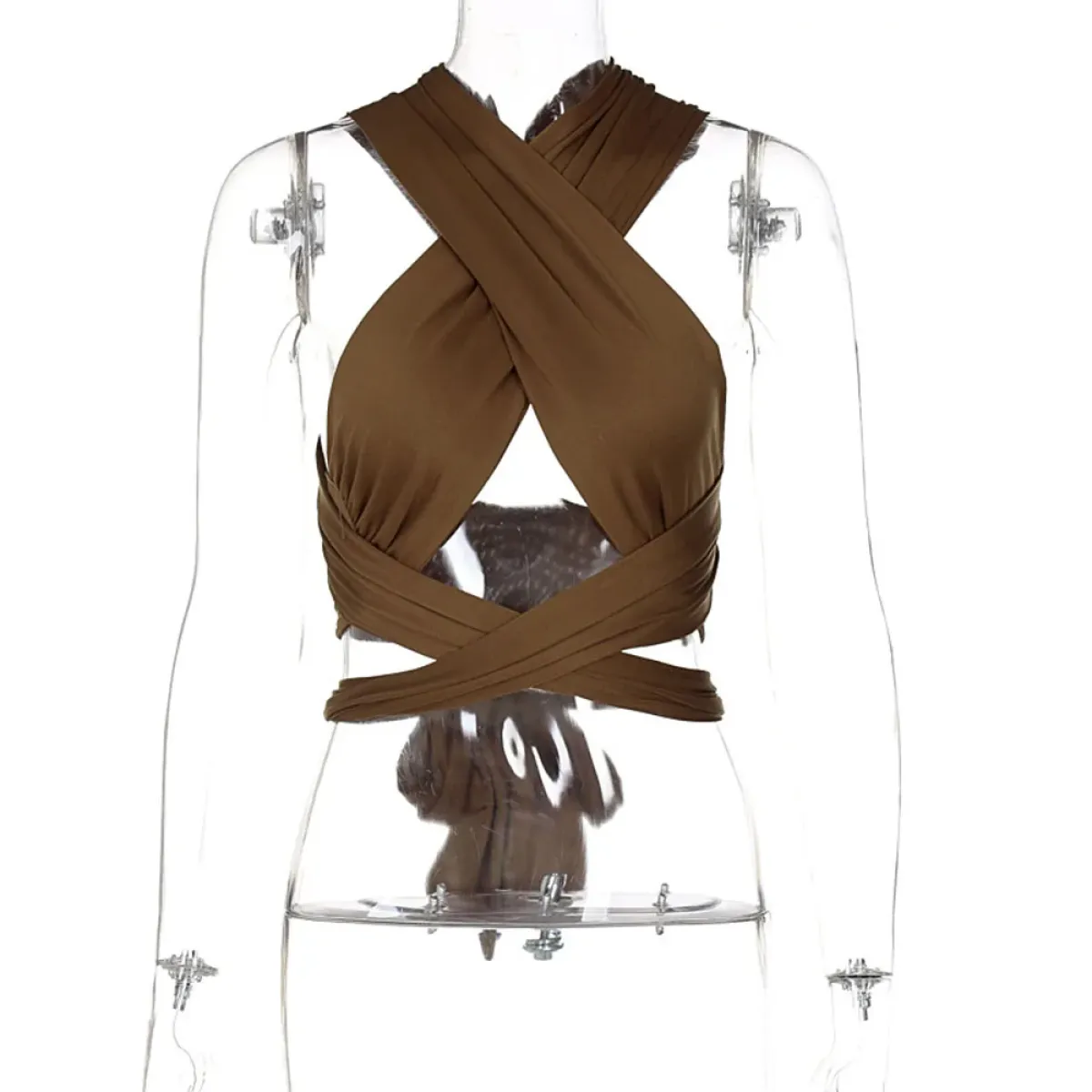 Harajuku Strappy Halter Crop Top - Women’s Clothing & Accessories - Tops - 8