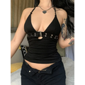 Punk Belted Halter Crop Top - Women’s Clothing & Accessories - Tops - 7