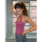 Y2K Backless Halter Tank Top - Women’s Clothing & Accessories - Tops - 1