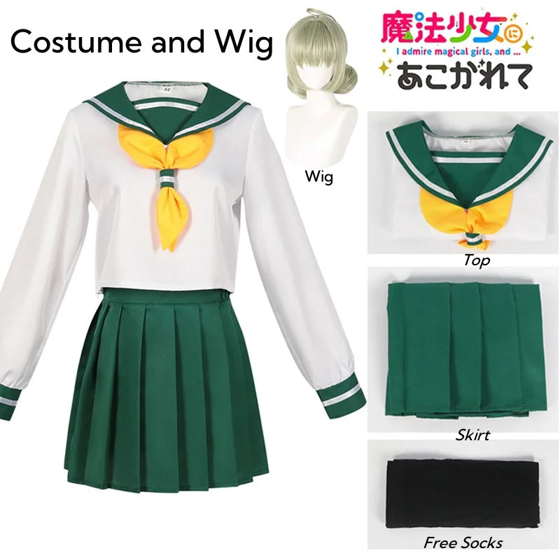 Mahou Shoujo Hanabishi Haruka Cosplay – JK Sailor Uniform with Wig Set - S / Araga All Set - Anime - Dance Dresses