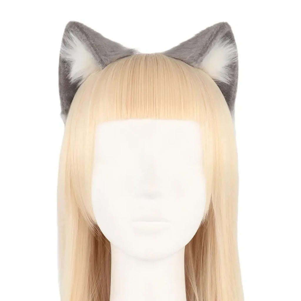 Handmade Cat Faux Fur Ears Headband - Fluffy Plush Animal Hair Hoop - Best Sellers - 27