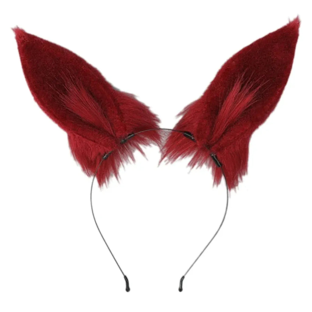 Handmade Cat Faux Fur Ears Headband - Fluffy Plush Animal Hair Hoop - Best Sellers - 35
